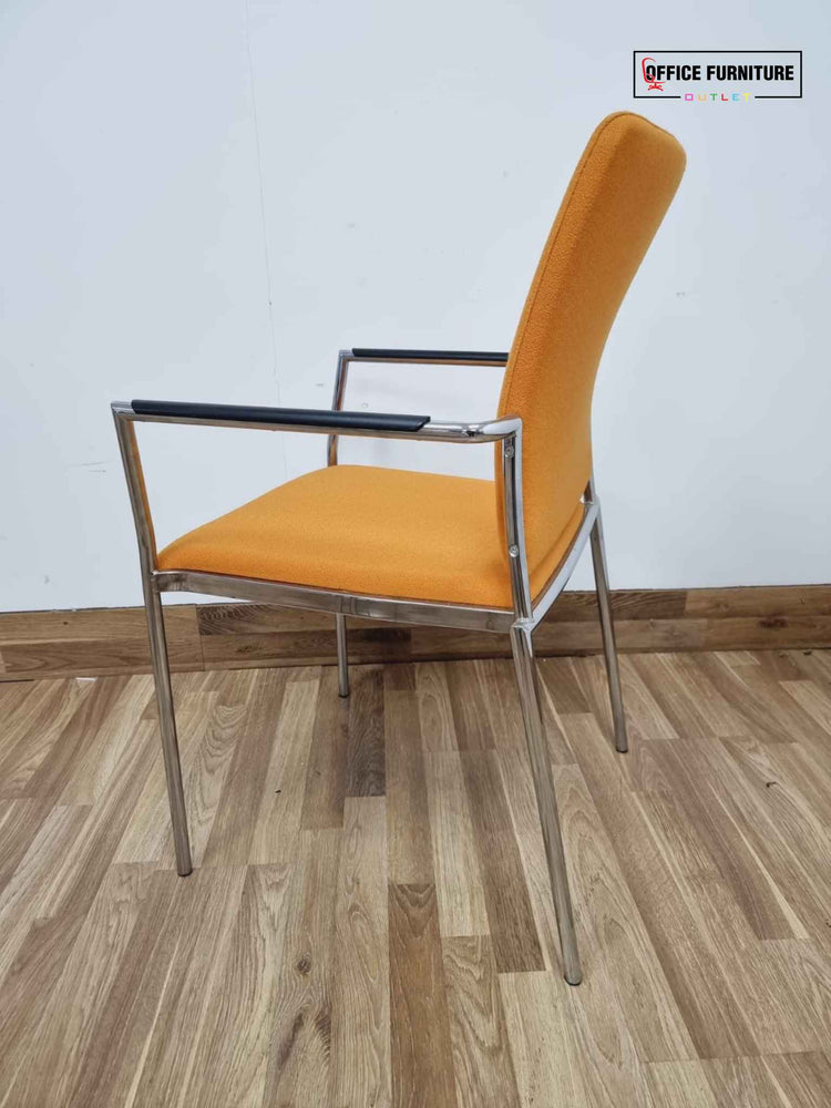 Vibrant Mustard Coloured Stackable Chairs