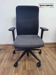 Grey & Black High Back Swivel Chair