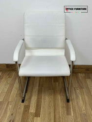Faux Leather Cantilever Chairs Available in Black and White