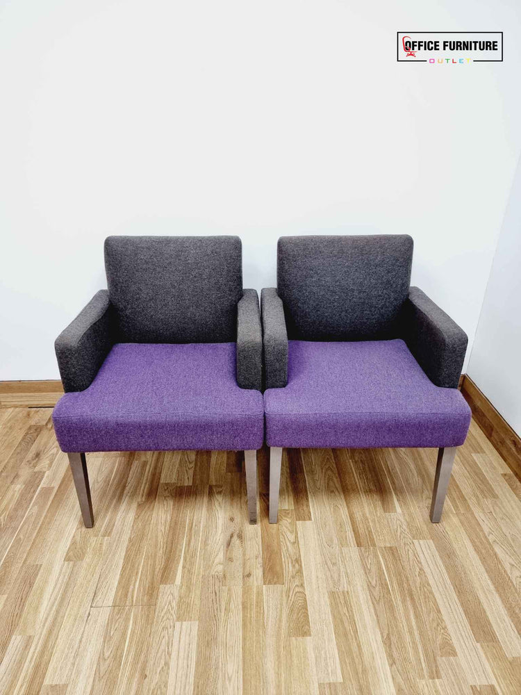 Boss Design Diana Arm Chairs - Purple (Set of 2)