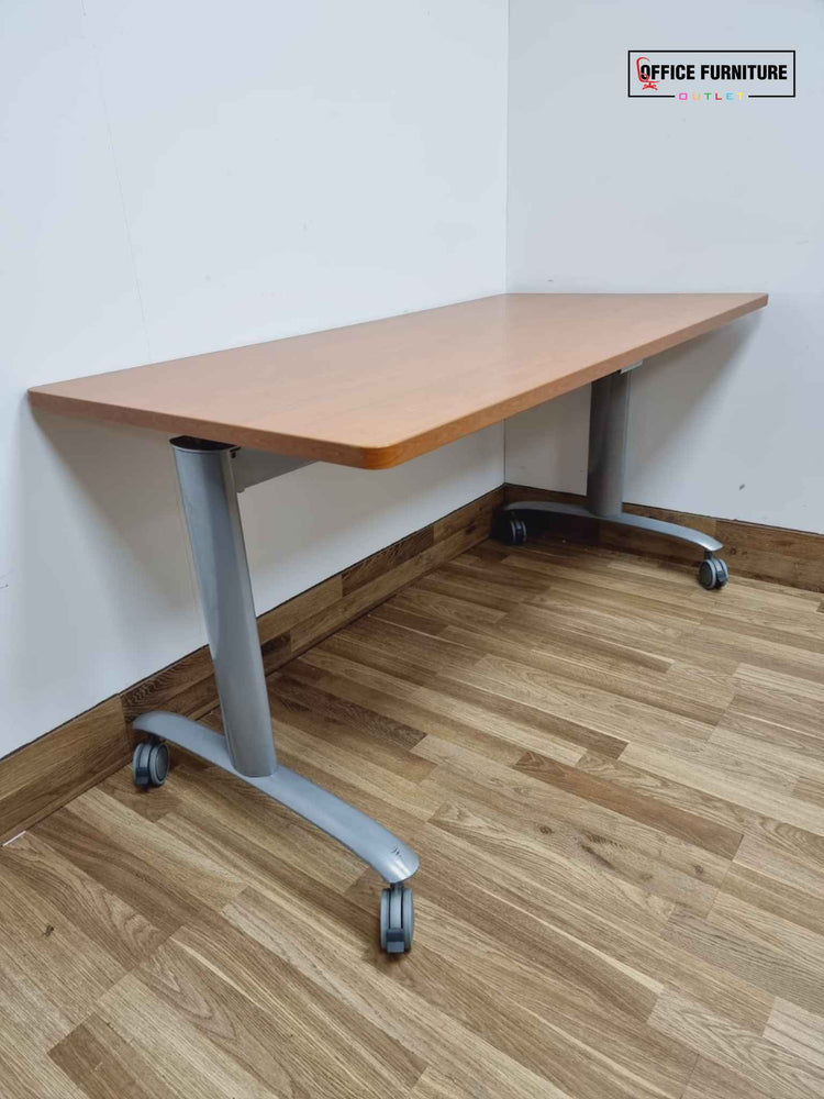 Cherry-Oak Flip Top Folding Table (140cm x 70cm)