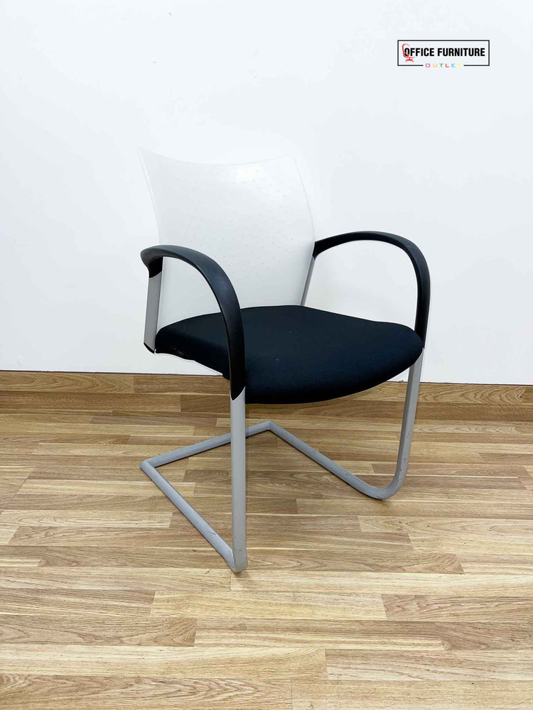 Senator Cantilever Chair in black and white 