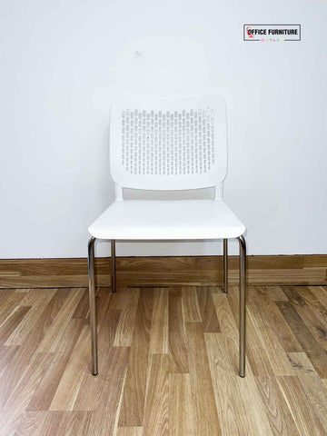 White Plastic Chair With Mesh Back